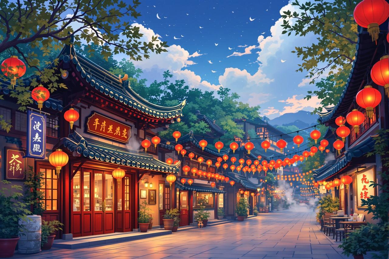 红果漫剧成功案例 - 成都宽窄巷子《烟火锦城》品牌联名